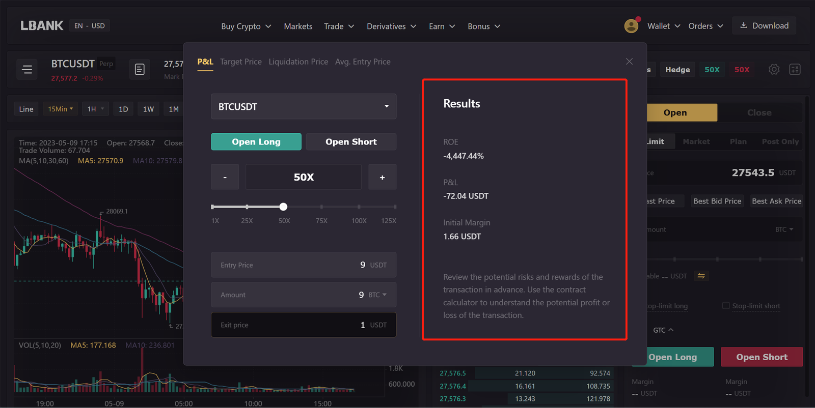 LBank perpetual futures trading