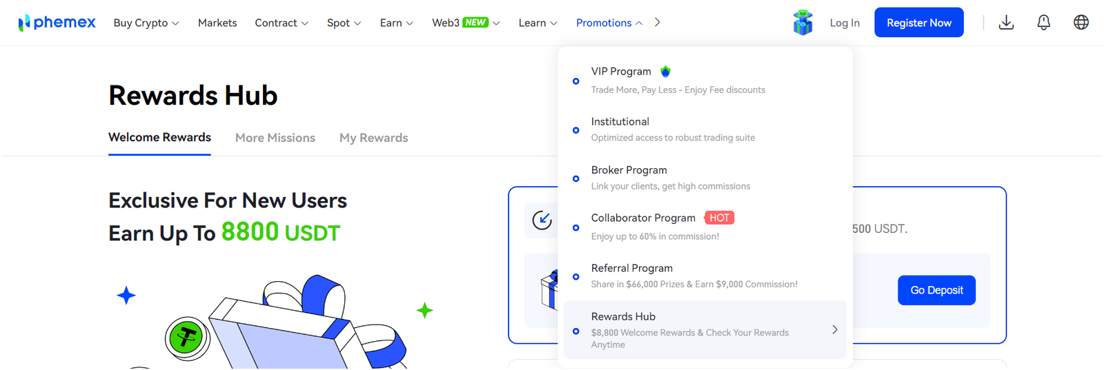 Phemex welcome bonus