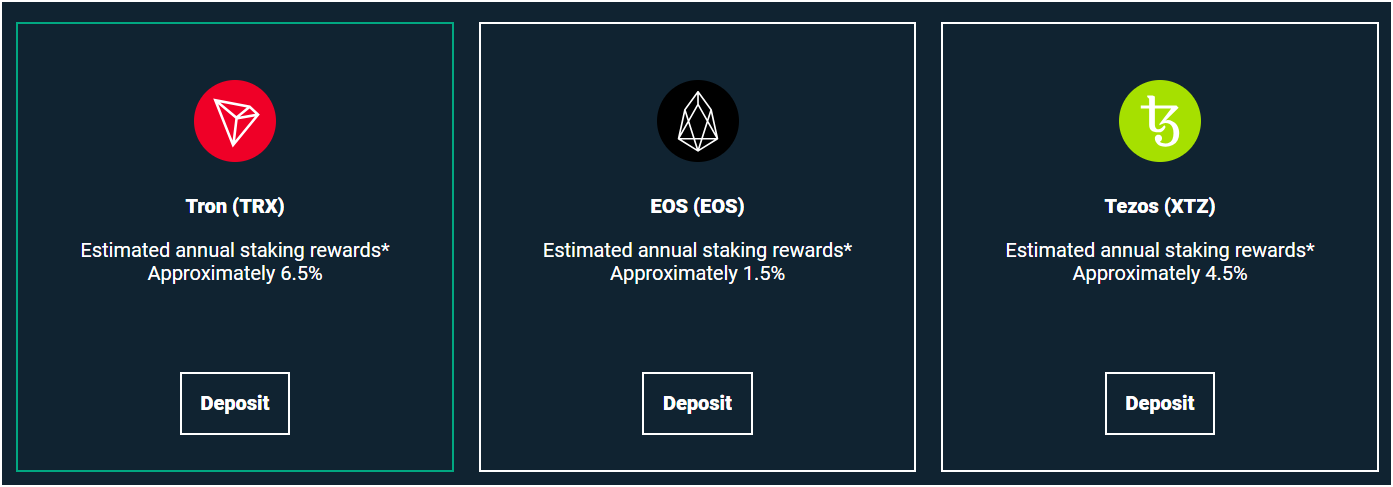 staking deposit and earn rewards